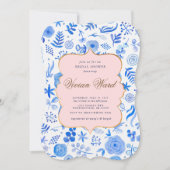 Uitnodiging voor de French Blue Bridal Shower (Voorkant)