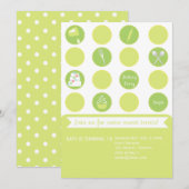 Uitnodiging voor de geboorte van de Baking Party (Voorkant / Achterkant)