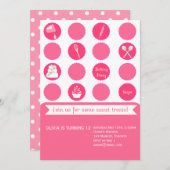 Uitnodiging voor de geboorte van de Baking Party (Voorkant / Achterkant)