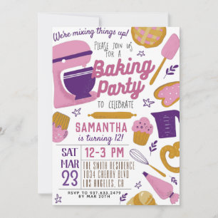Uitnodiging voor de geboorte van de Baking Party
