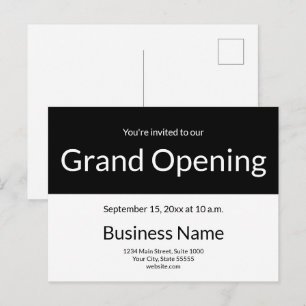 Uitnodiging voor de Grand Opening Zakelijk Zwart e