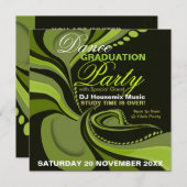 Uitnodiging voor de Groene Diva Afstuderen House (Voorkant / Achterkant)