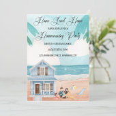 Uitnodiging voor de homepage van de opwarming van  (Staand voorkant)