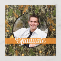 Uitnodiging voor de Hunting Camo Graduation Party