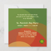 Uitnodiging voor de Ierse partij St. Patrick's Day (Achterkant)