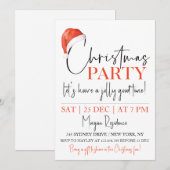 Uitnodiging voor de kerstpartij Pet Kantoor (Voorkant / Achterkant)