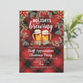 Uitnodiging voor de kerstparty-brouwerij (Staand voorkant)