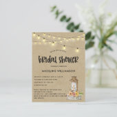 Uitnodiging voor de Lantern Bridal Shower (Staand voorkant)