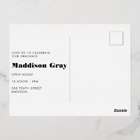 Uitnodiging voor de moderne aankondiging van het A (Achterkant)