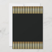 Uitnodiging voor de moderne Gold Stripes Graduatio (Achterkant)