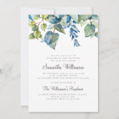 Uitnodiging voor de moderne Waterverf gebladerte (Voorkant)