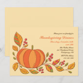 Uitnodiging voor de oogst van pompoenen (Voorkant / Achterkant)