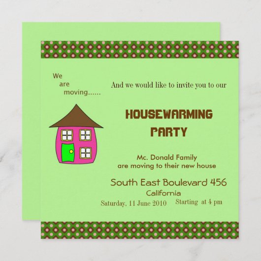 Uitnodiging voor de opwarming van de aarde (Voorkant / Achterkant)