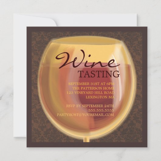 Uitnodiging voor de Partij voor het Testen van Gla (Voorkant)