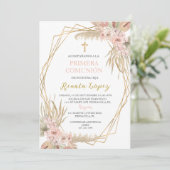 Uitnodiging voor de primera communión. (Staand voorkant)