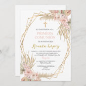 Uitnodiging voor de primera communión. (Voorkant / Achterkant)