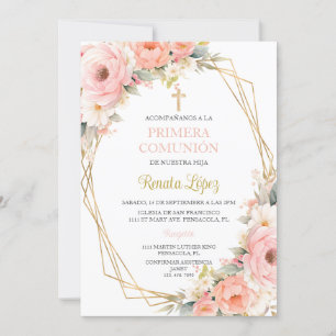 Uitnodiging voor de primera communión.