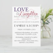 Uitnodiging voor de repetitie van Liefde & Lach (Staand voorkant)