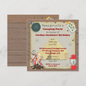 Uitnodiging voor de Rotische Camping Party (Voorkant / Achterkant)