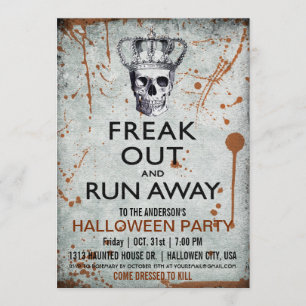 Uitnodiging voor de Skull en Crown Halloween Part