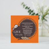 Uitnodiging voor de Thanksgiving van Turkije (Staand voorkant)