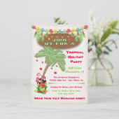 Uitnodiging voor de Tropische Kerstfeestdag op het (Staand voorkant)