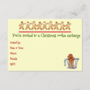 Uitnodiging voor de uitwisseling van kerstkoekjes