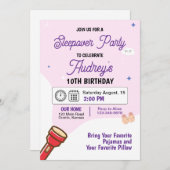 Uitnodiging voor de verjaardagsfeest van het Sleep (Voorkant / Achterkant)