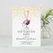 Uitnodiging voor de viering van de Champagne Glass (Staand voorkant)