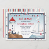 Uitnodiging voor de viering van een zeilboot (Voorkant / Achterkant)