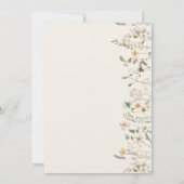 Uitnodiging voor de waterverf wildflower doop (Achterkant)