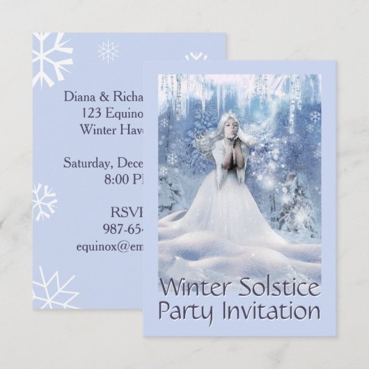 Uitnodiging voor de winterpartij (Voorkant / Achterkant)