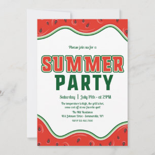 Uitnodiging voor de zomerpartij