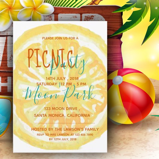 Uitnodiging voor de zomerpartij
