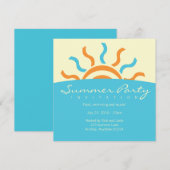 Uitnodiging voor de zomerpartij (Voorkant / Achterkant)