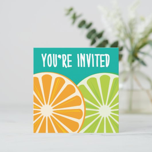 Uitnodiging voor de zomerpartij (Staand voorkant)