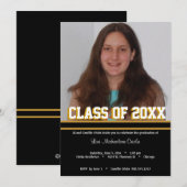 Uitnodiging voor de zwarte en de goudklasse van de (Voorkant / Achterkant)