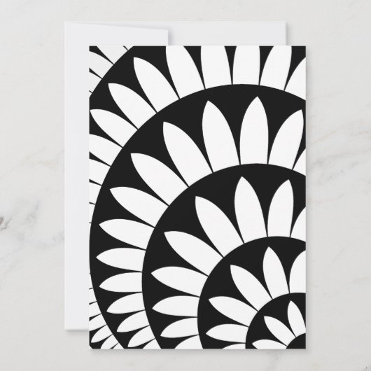 Uitnodiging voor de zwarte en witte ventilatorpart (Achterkant)