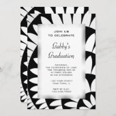 Uitnodiging voor de zwarte en witte ventilatorpart (Voorkant / Achterkant)