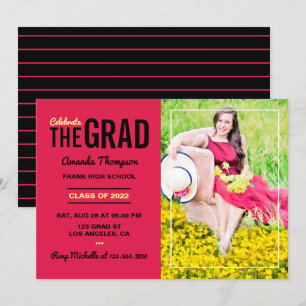 Uitnodiging voor de zwarte Graduation Party