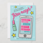 Uitnodiging voor derde verjaardagsfeestje van grap (Voorkant)