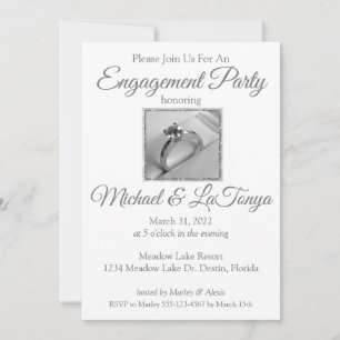 Uitnodiging voor Diamond Ring Engagement Party