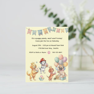 Uitnodiging voor digitale download van Kids Puppy