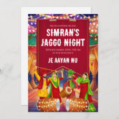 Uitnodiging voor digitale Jaggo Nacht uitnodiginge (Voorkant / Achterkant)