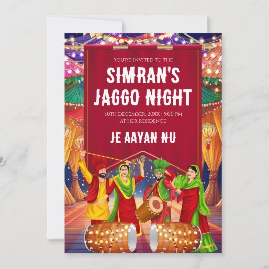 Uitnodiging voor digitale Jaggo Night (Voorkant)