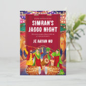Uitnodiging voor digitale Jaggo Night invites (Staand voorkant)