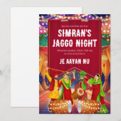 Uitnodiging voor digitale Jaggo Night invites (Voorkant / Achterkant)