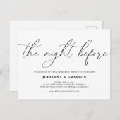 Uitnodiging voor diner de avond voor de bruiloft (Voorkant / Achterkant)