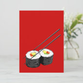 Uitnodiging voor diner Sushi (Staand voorkant)