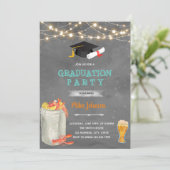 Uitnodiging voor diploma kreeftfeest (Staand voorkant)